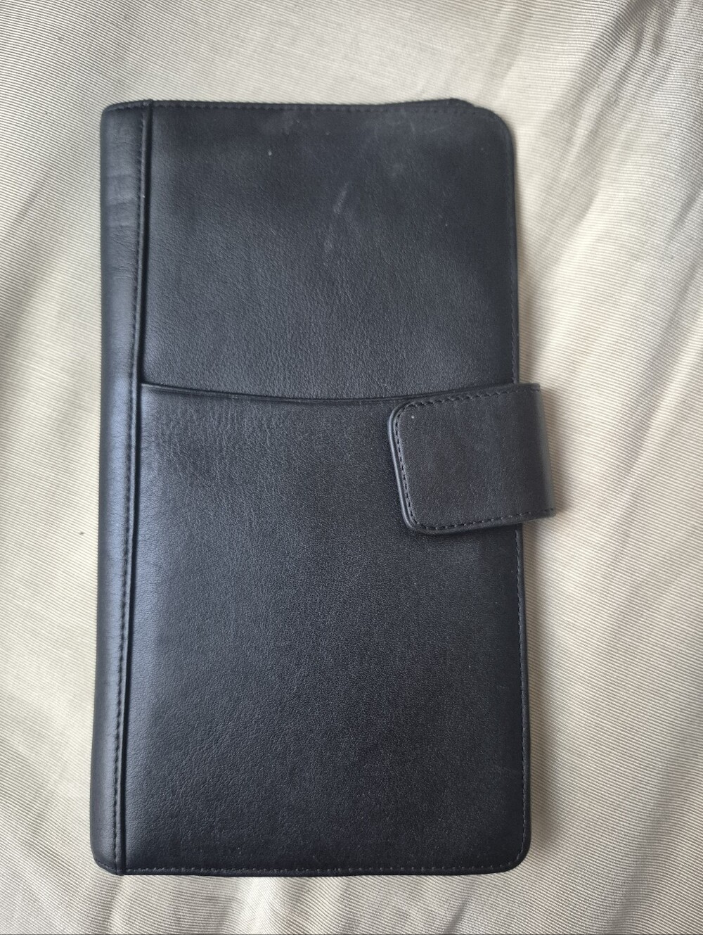 Dilana Black Leather Passport Wallet